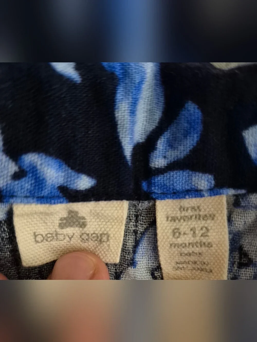 Baby Boy GAP Floral Crinkle Cotton Shirt & Gauze Shorts Set – 6-12 Months